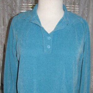 TURQUOISE Acrylic Plush SWEATER Size 2X Karen Scott
